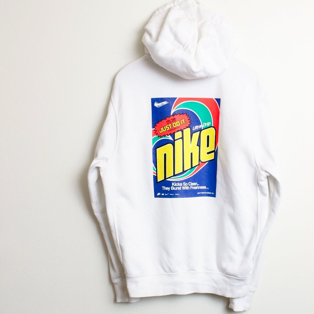 Nike Ultra Drip Hoodie Mens Medium White Just Do It Pullover